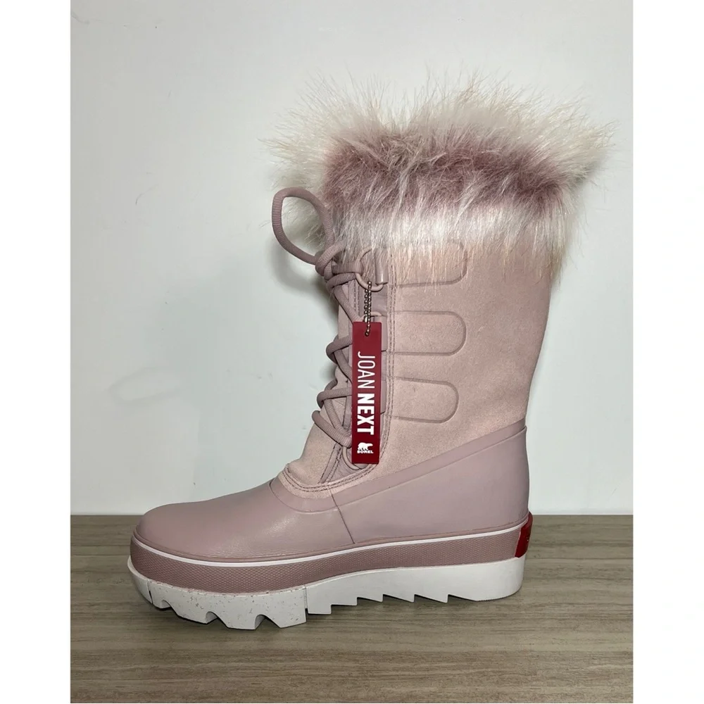 NEW Sorel Joan of Arctic Next Boots faux fur Pink Size 9.5